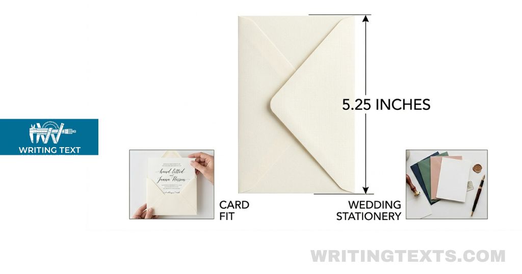 A7 invitation envelope measures 5 inches long