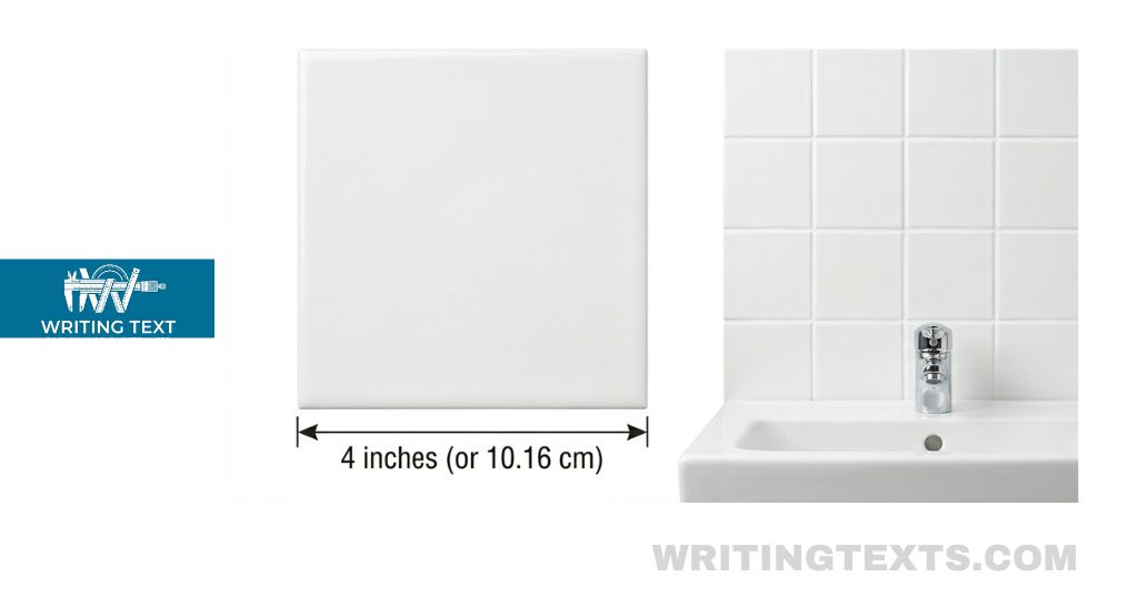 Ceramic Bathroom Tile Measures 4 Inches Long