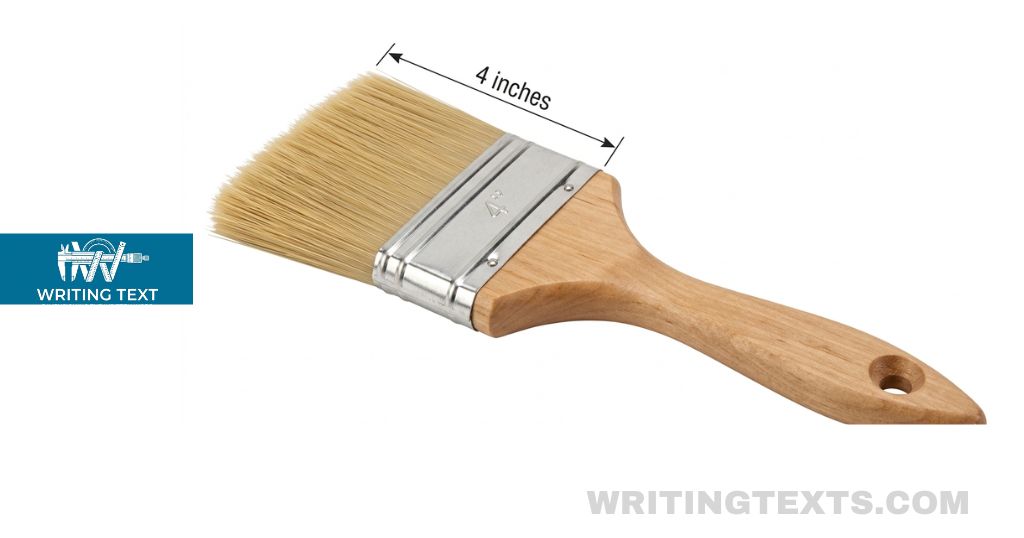 Flat Wall Brush Measures 4 Inches Long