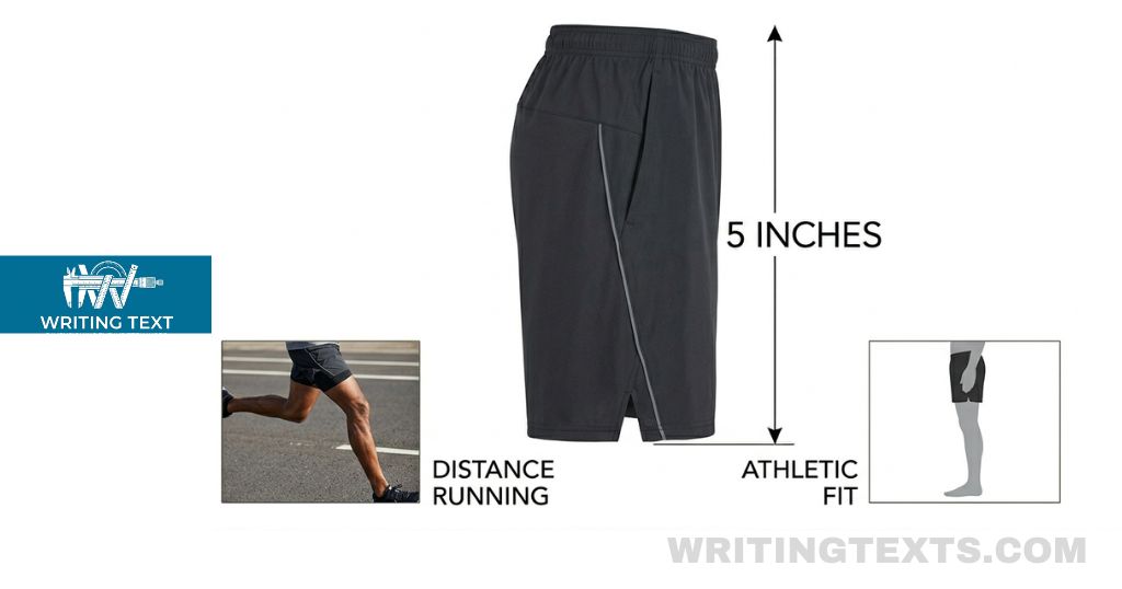 Inseam running shorts measure 5 inches long