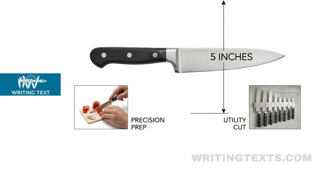 knife blade measures 5 inches long