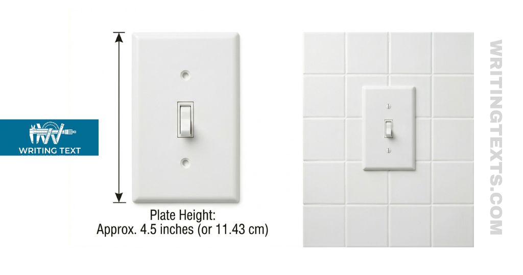 Light Switch Plate Measures 4 Inches Long