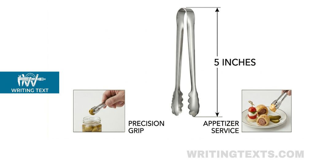 Mini serving tongs measure 5 inches long