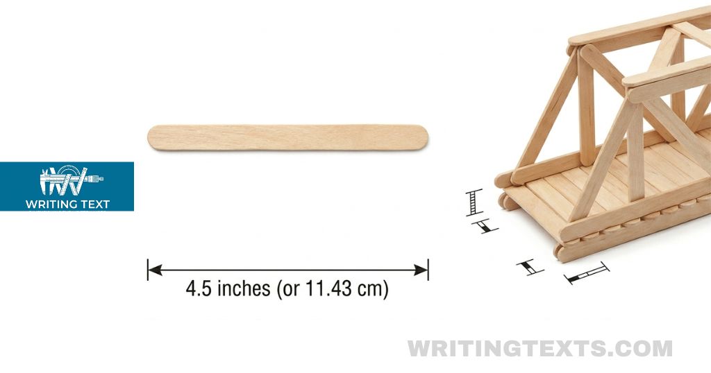 Popsicle Stick Measures 4 Inches Long