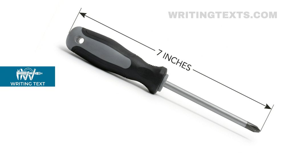 Screwdriver measures 7 inches long
