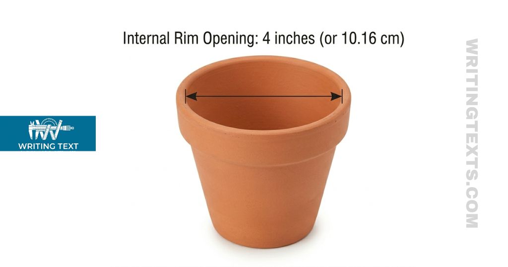 Terra Cotta Flower (Rim Opening) Measures 4 Inches Long