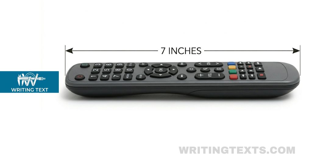 Tv Remote Control measures 7 inches long