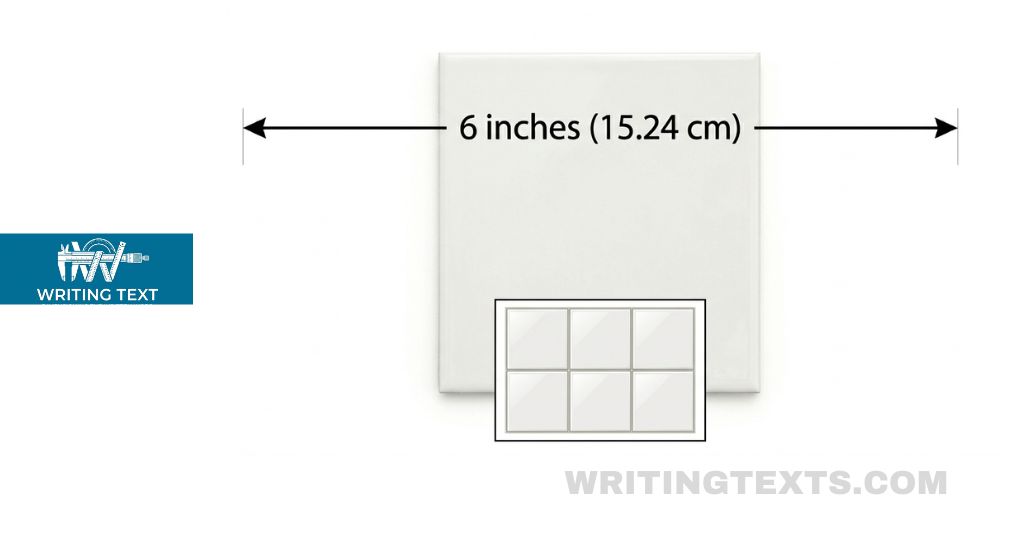 Wall Tile measures 6 inches long