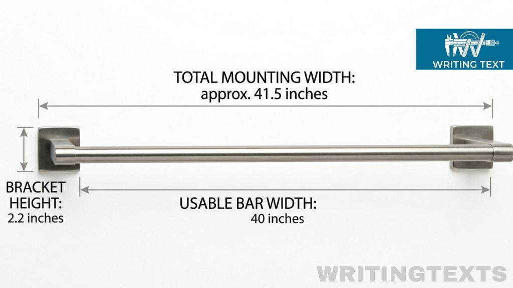 40-Inch Towel Bar Measures 40 Inches Long