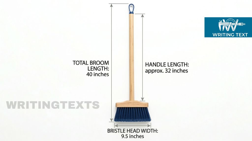 A Child-Sized or Compact Broom 40 Inches Long