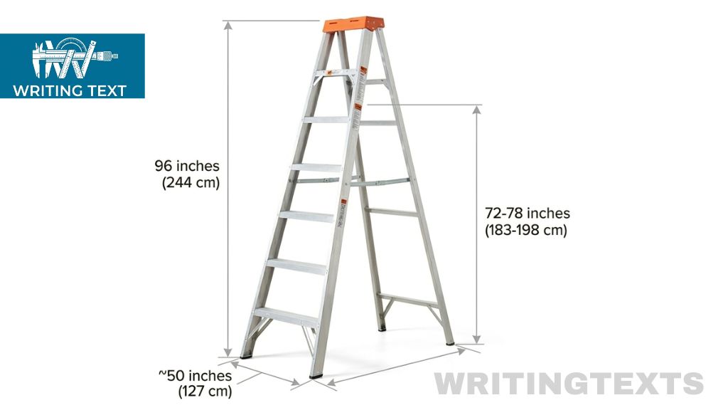 A Full-Height Step Ladder 100 Inches Long