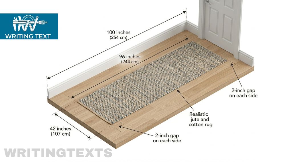 A Hallway Measures 100 Inches Long