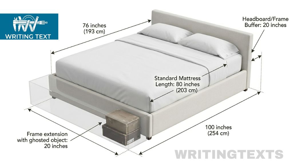 A King-Size Bed Measures 100 Inches Long
