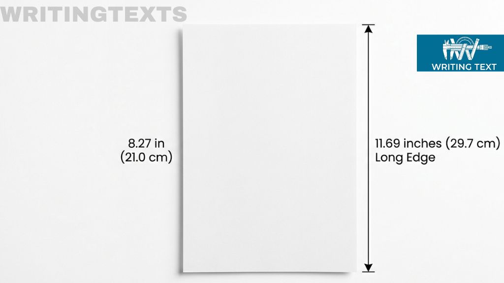 A4 Sheet of Paper (Long Side) 12 Inches Long