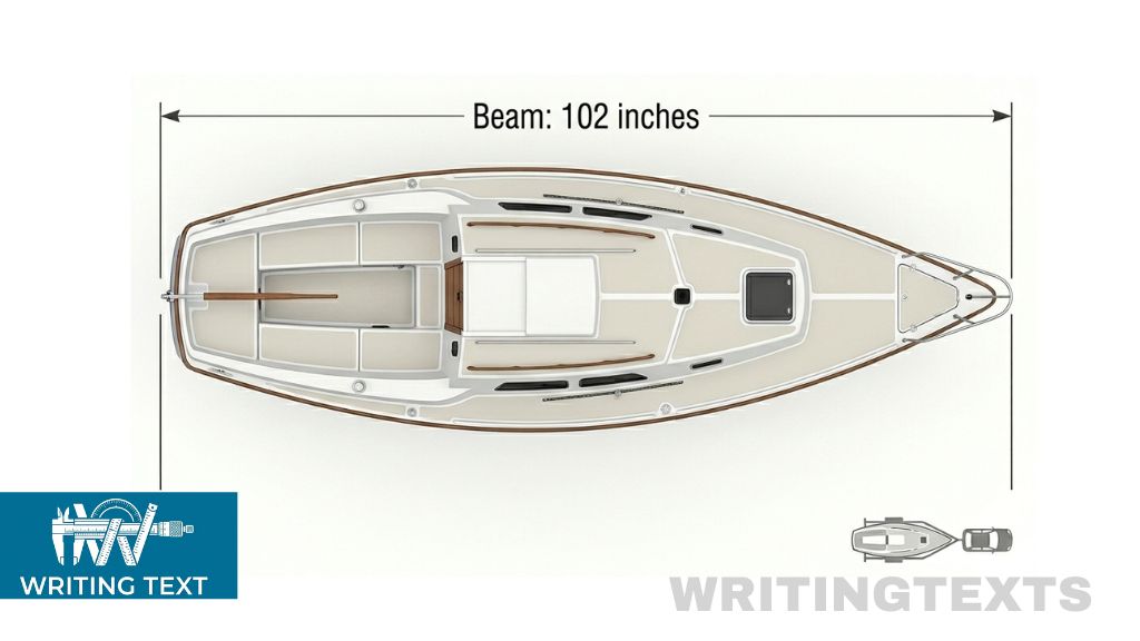 Beam of a Trailerable Sailboat Measure 102 Inches Long