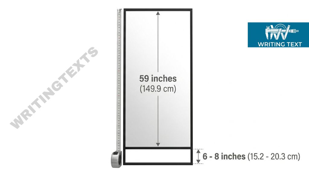 Compact Full-Length Mirror Measures 59 Inches Long