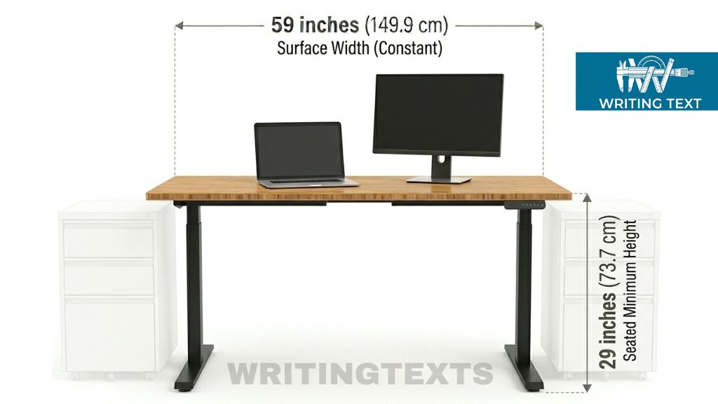 Electric Standing Desk Measures 59 Inches Long