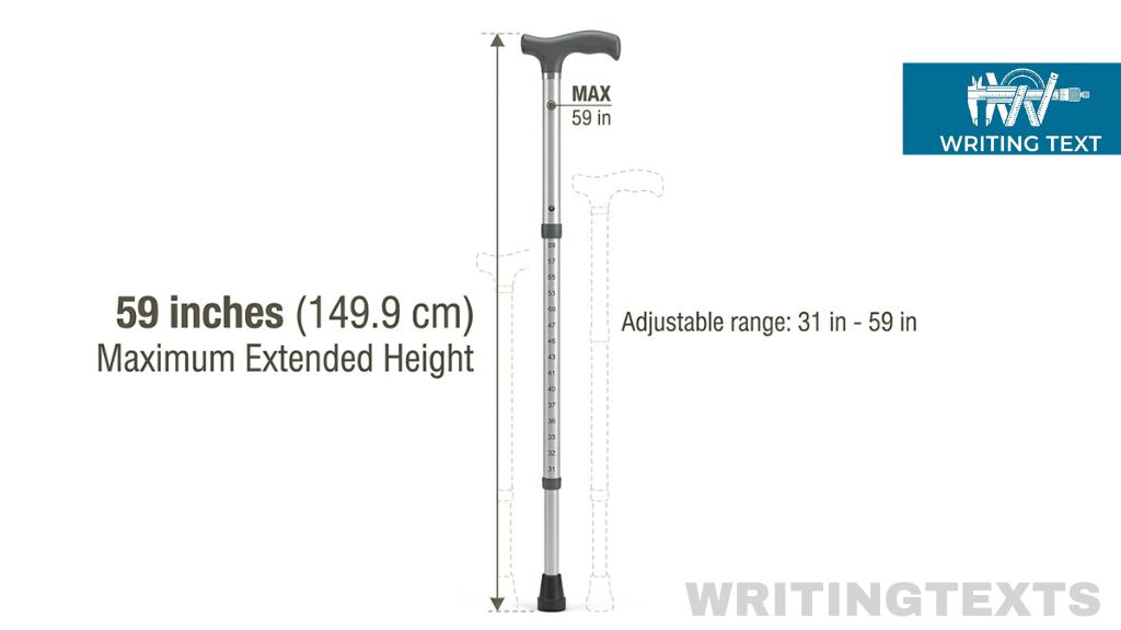 Extended Walking Cane Measures 59 Inches Long