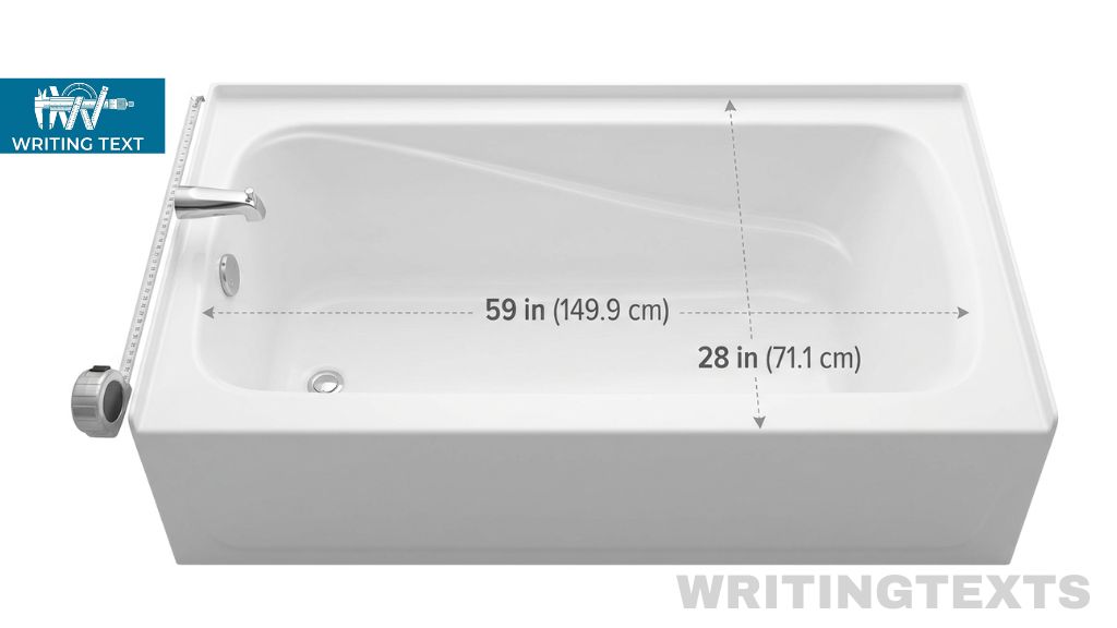 Standard Compact Bathtub Measures 59 Inches Long