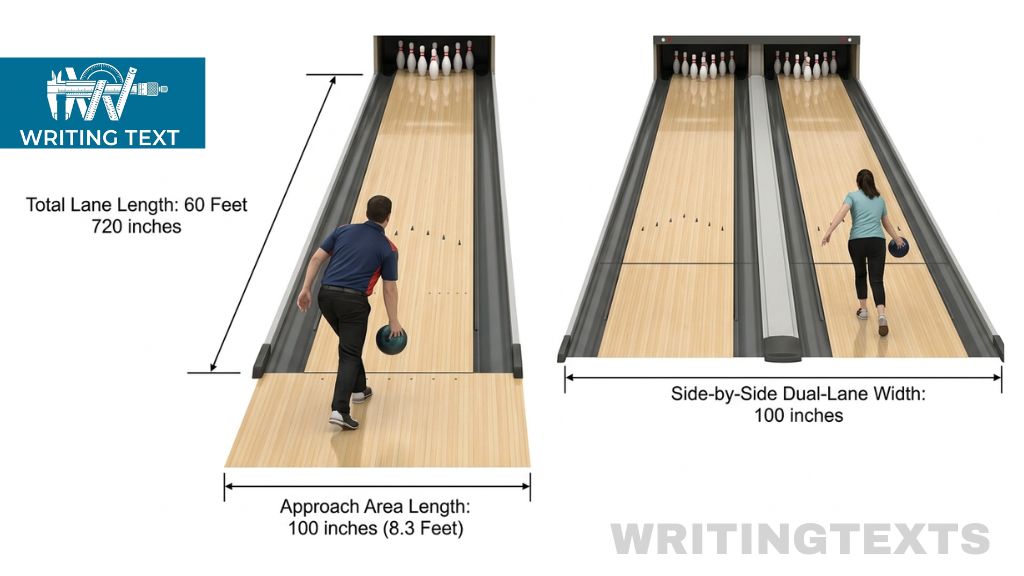The Bowling Lane Measures 100 Inches Long