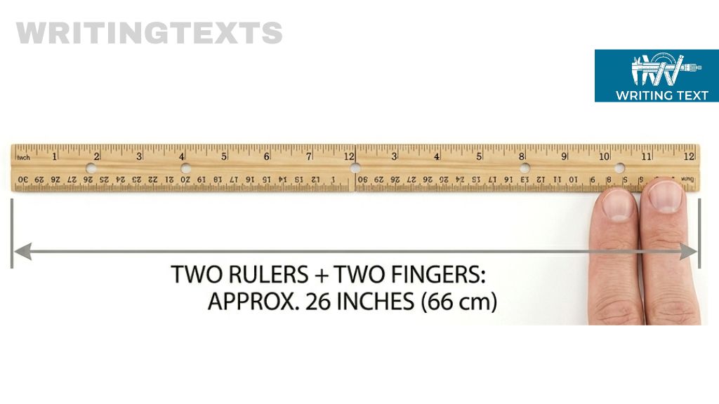 Two Rulers End-to-End, Plus Two Fingers 26 Inches Long