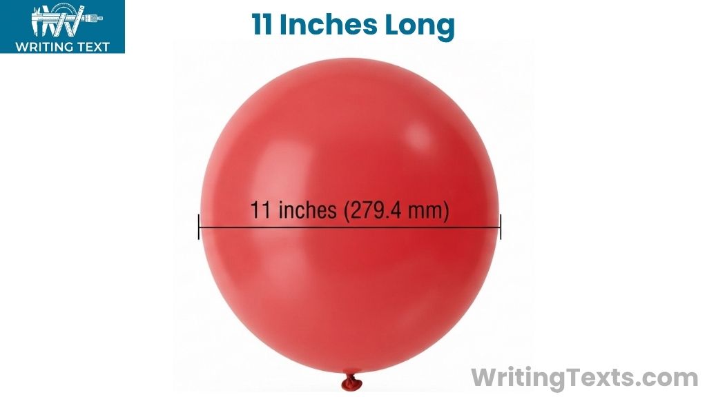 11-Inch Latex Balloon That Measure 11 Inches Long
