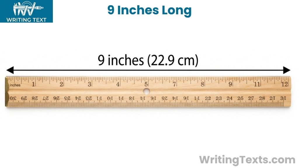 12-Inch Wooden Ruler That Measure 9 Inches Long