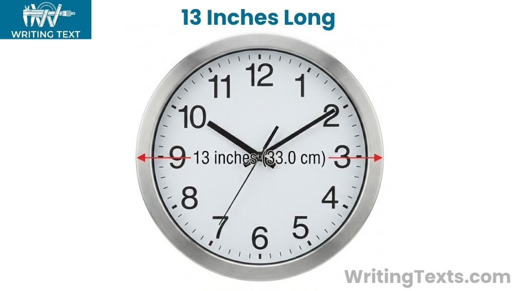 13-Inch Wall Clock That Is 13 Inches Long