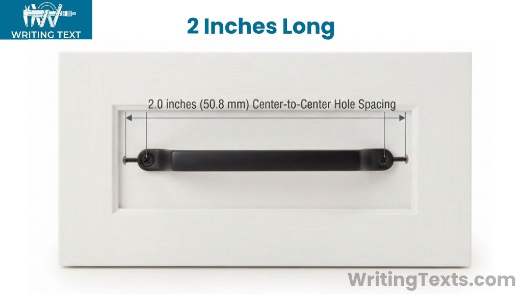 2-Inch Cabinet Pull That Is 2 Inches Long