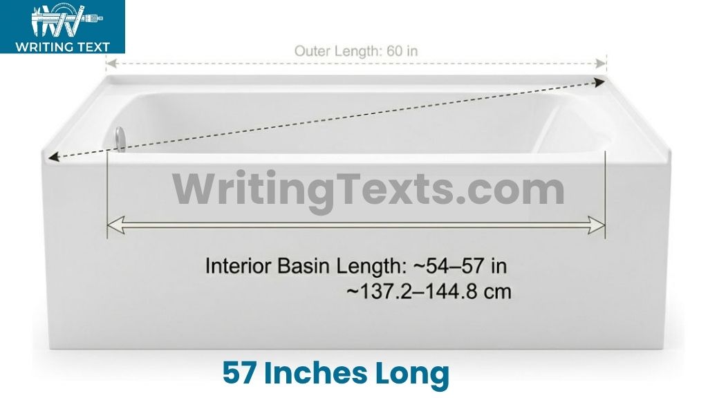 5-Foot Bathtub That Is 57 Inches Long