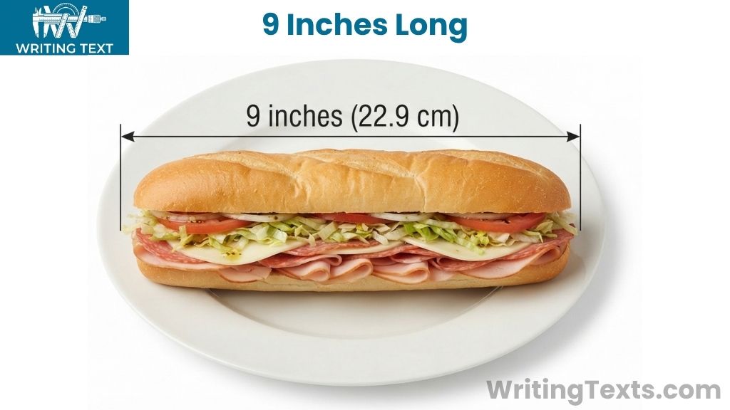 9-Inch Sub Sandwich That Measure 9 Inches Long