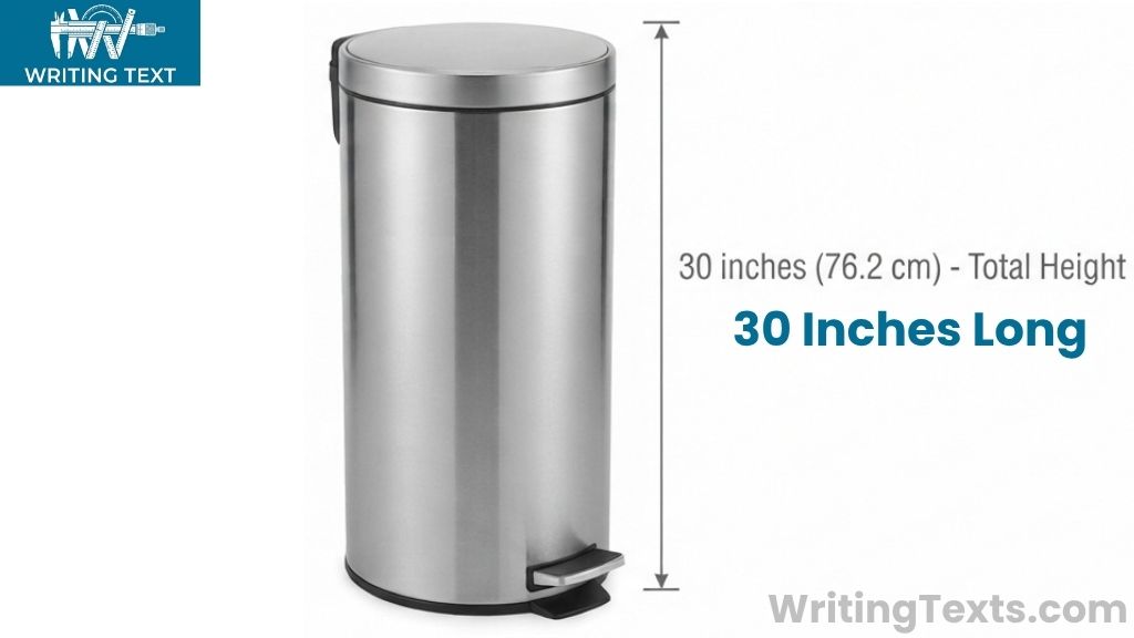 A Kitchen Trash Can That Is 30 Inches Long