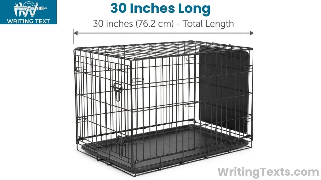 A Medium Dog Crate That Is 30 Inches Tall