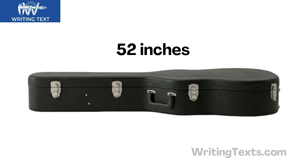 Acoustic Guitar Hard-Shell Case That is 52 Inches Long