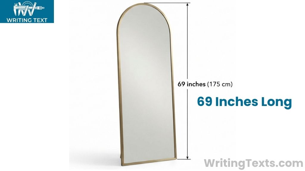 Arched Full-Length Floor Mirror That Is 69 Inches Tall