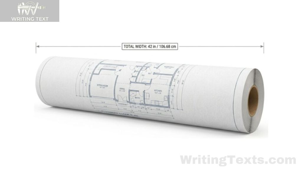 Architectural Blueprint Paper Roll That Is 42 Inches Long