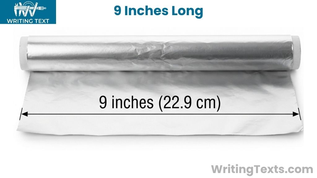 Compact Aluminum Foil Roll That Is 9 Inches Long