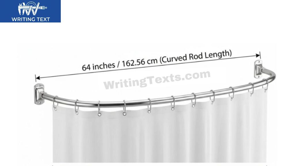 Curved Shower Curtain Rod That is 64 Inches Long