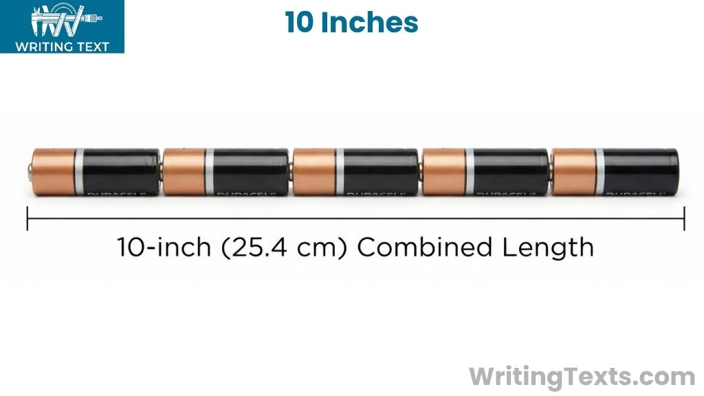 Five AA Batteries End-to-End That Are 10 Inches Long