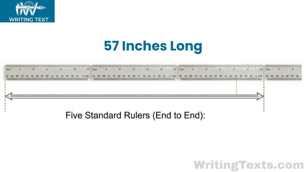 Five Standard Rulers That Are 57 Inches Long