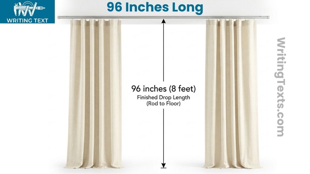 Floor-Length Drop Curtain Panel That Is 96 Inches Long
