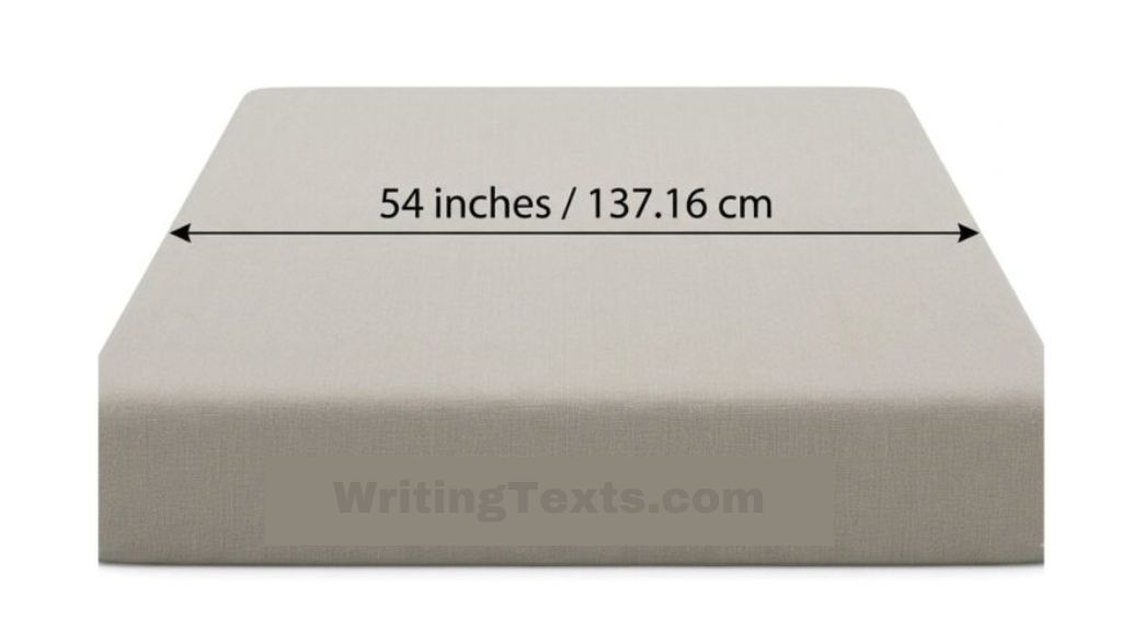 Full-Size (Double) Mattress Width That Is 54 Inches Long