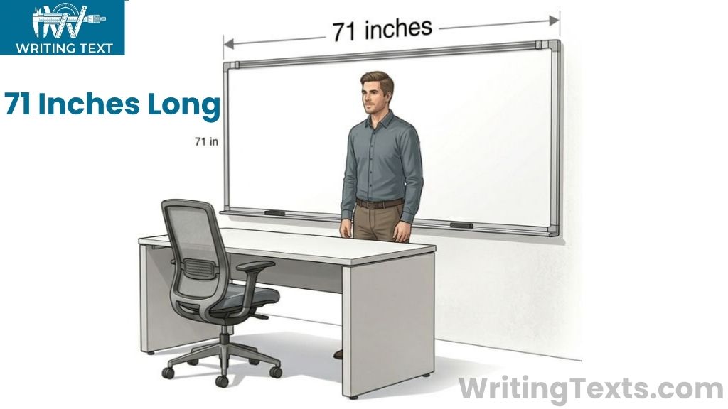 Large Classroom Whiteboard That Is 71 Inches Long