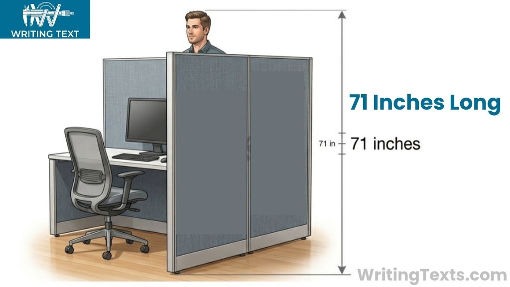 Office Cubicle High-Wall Partition That Is 71 Inches Tall