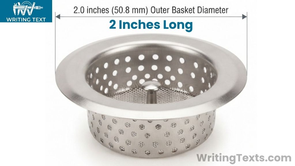 Replacement Drain Basket Strainer That Is 2 Inches Long