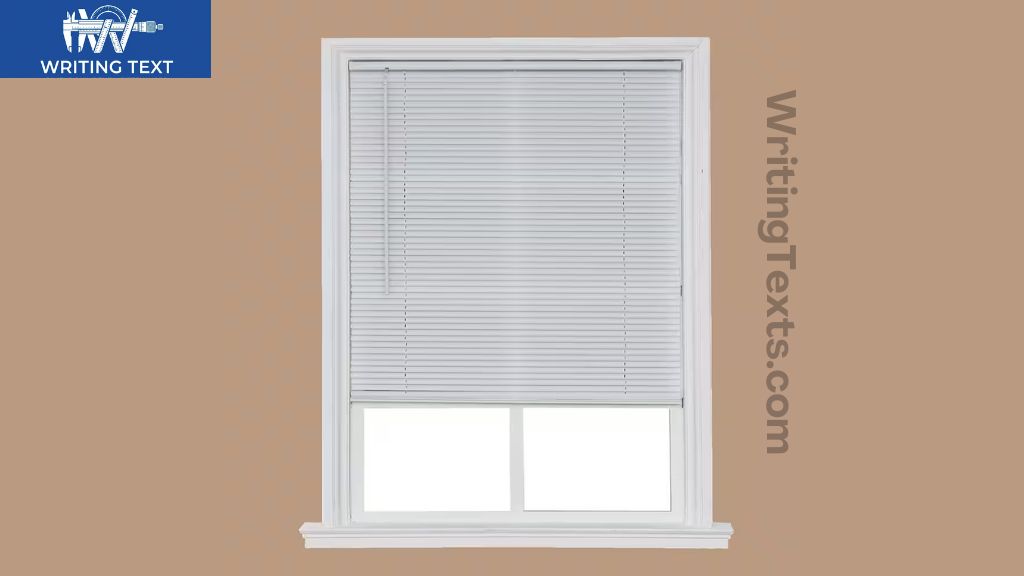 Residential Vinyl Mini Blind That is 64 Inches Long