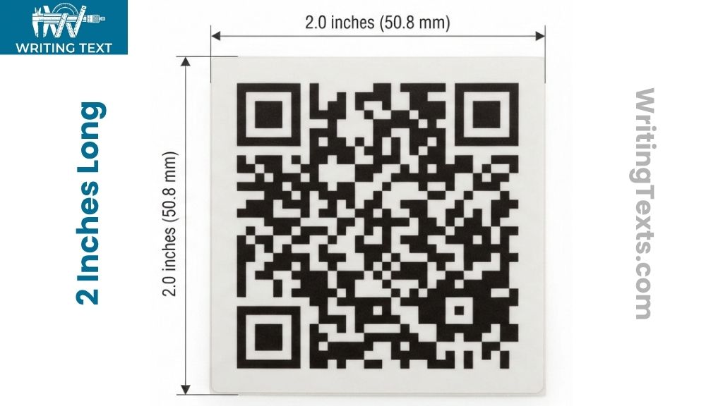 Square QR Code Decal That Is 2 Inches Long