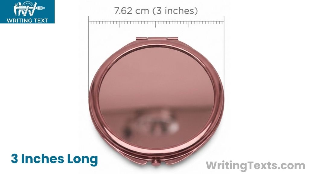 Standard Compact Pocket Mirror That Is 3 Inches Long