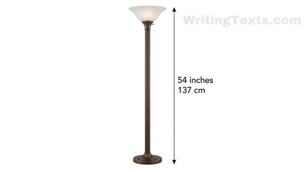 Torchiere Floor Lamp That Is 54 Inches Long