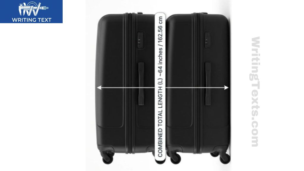 Two Rolling Suitcases That is 64 Inches Long
